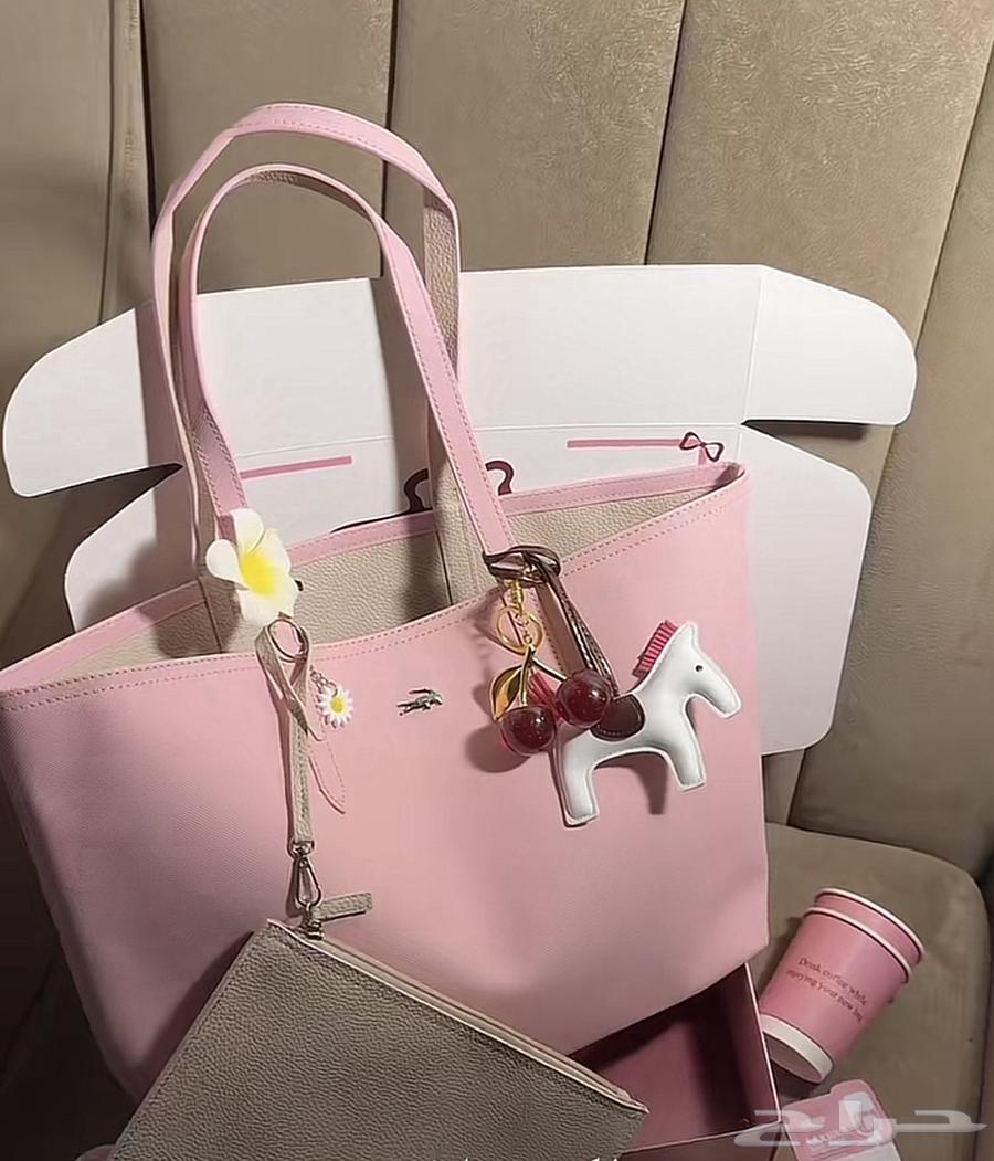 شنطه لاكوست بيبي بينك دبل فيس64613337628289110