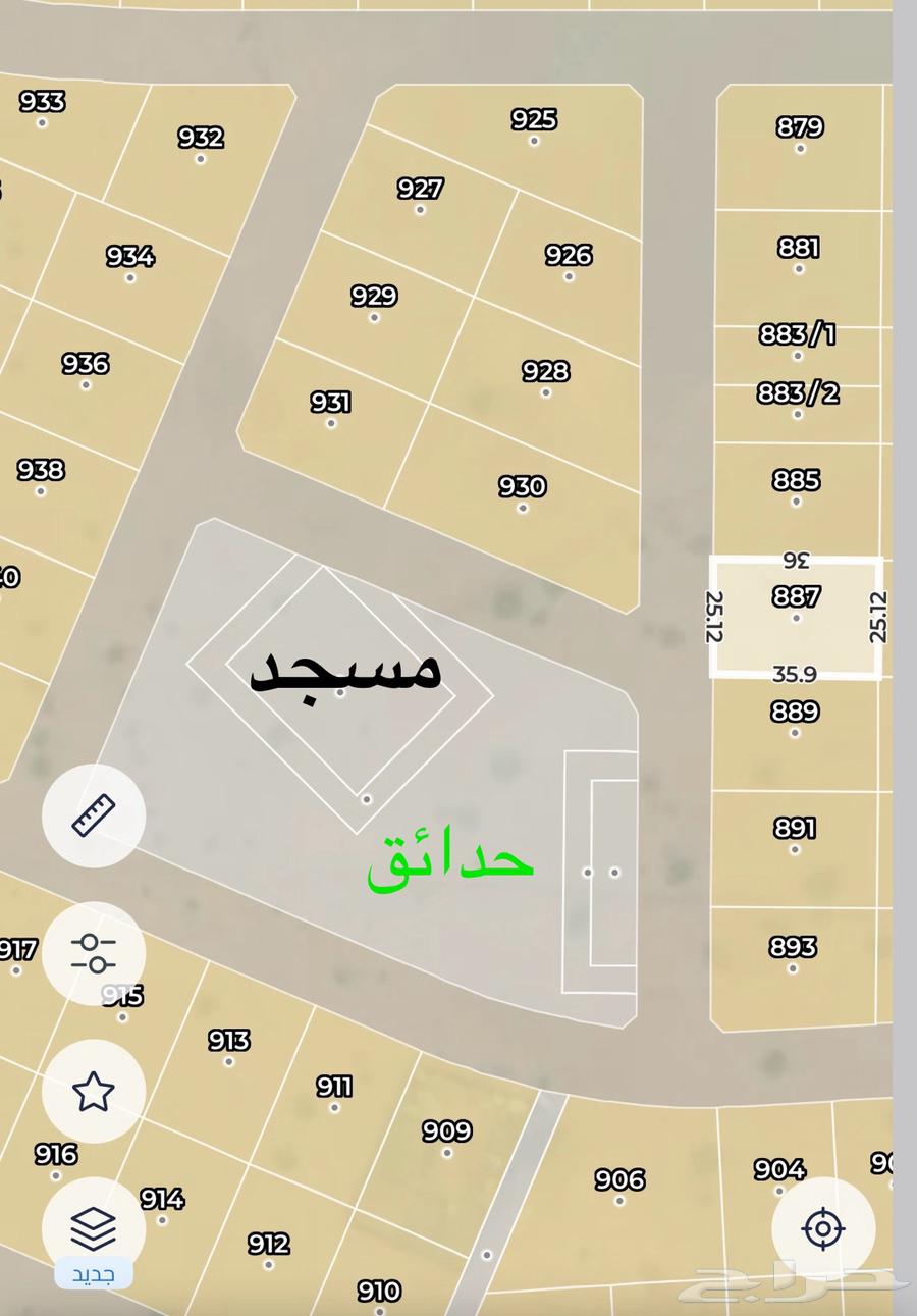 ارض للبيع مخطط الندى 599 قريبة من طريق الإصلاحية64147066115842110