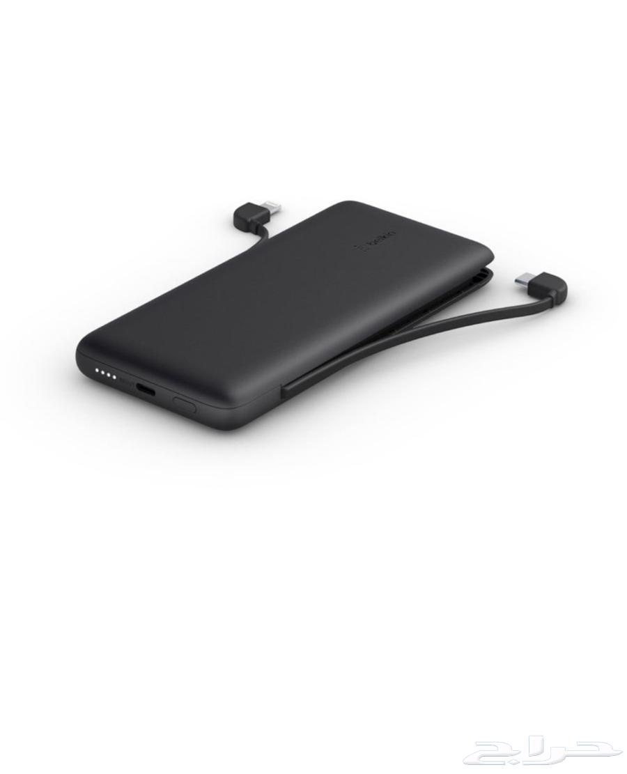 شاحن سفري شركة بيلكن(أمريكيه) بشاحن مدمج ايفون وتايبC64607283592193110