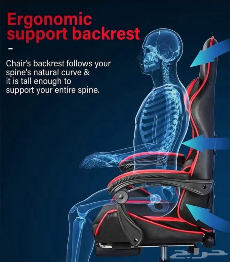 كرسي قيمنق احمر و اسود كبير استخدام شهر واحد فقط السعر 19064614422258306112