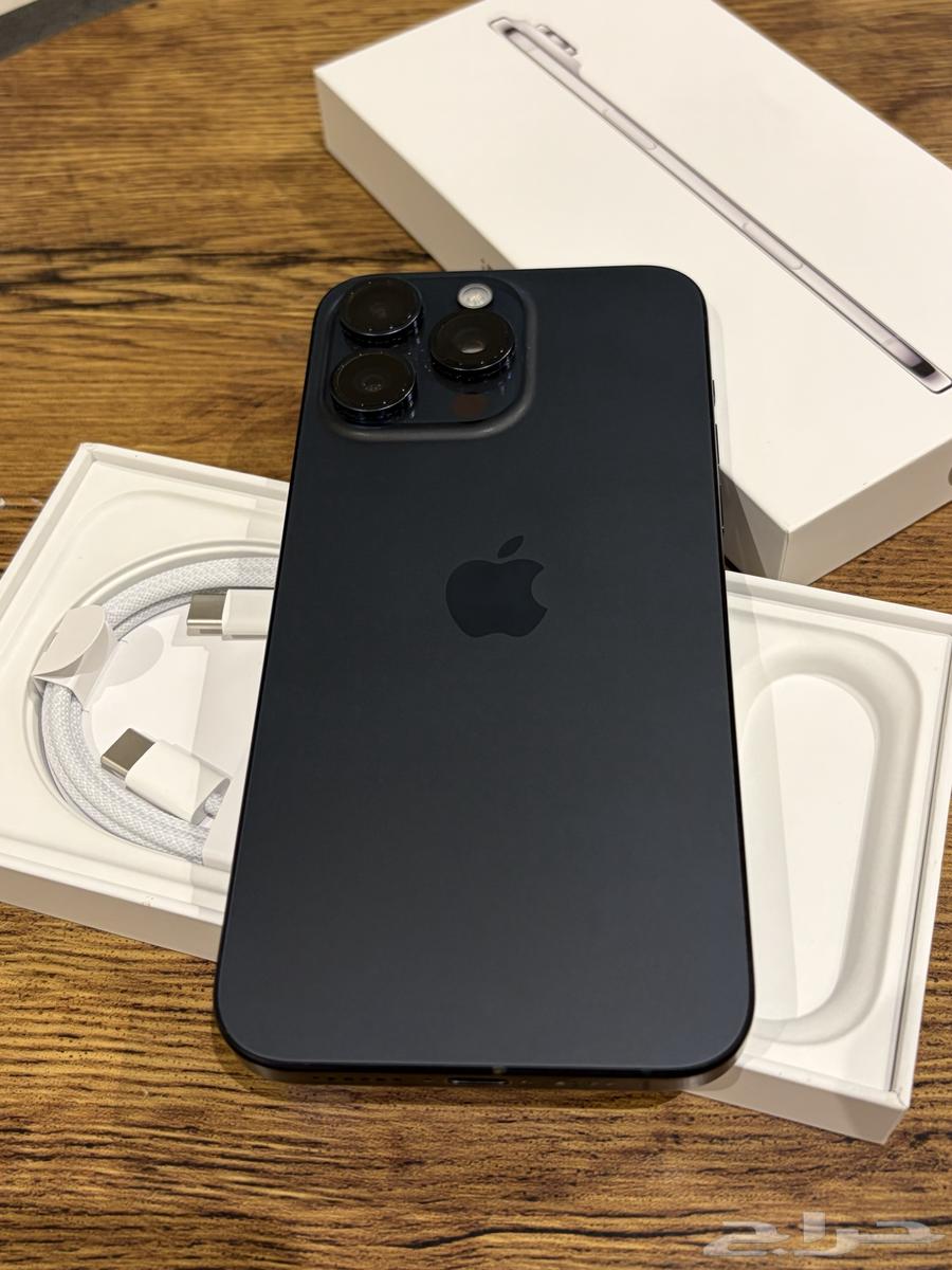 ايفون 15 بروماكس 512 تيتانيوم أزرق شبه جديد64607606980483111