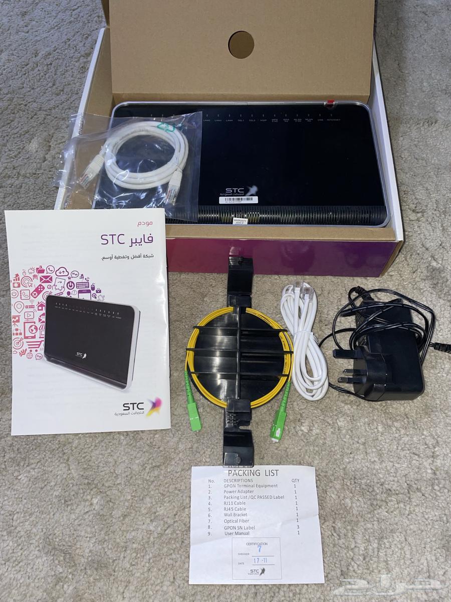 2 مودم فايبر stc ألياف جديد ومستعمل و 2 رسيفر جويtv64607668845827112