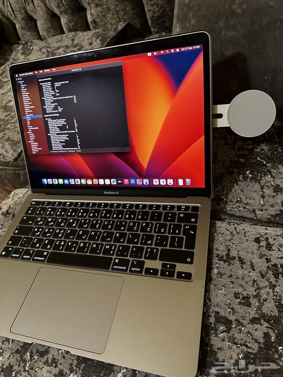لاب توب ابل ماك بوك اير M1 شبه جديد بطارية 9964607557700355113