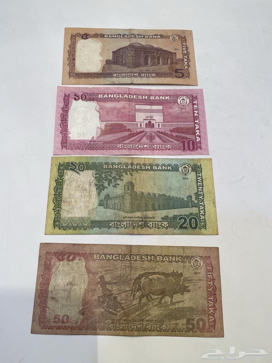 طقم عملات ورقيه بنقلادشيه قديم تراث للبيع64611605430659112