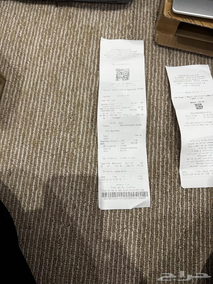 لابتوب hp جديد استخدام اسبوع بكامل اغراضه64610392450690114