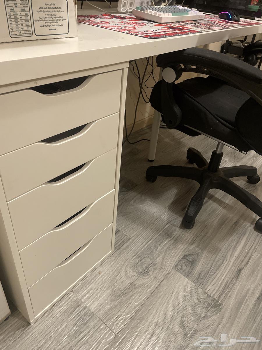 طاولة قيمنق من ايكيا 200cm ابيض64608504301058112