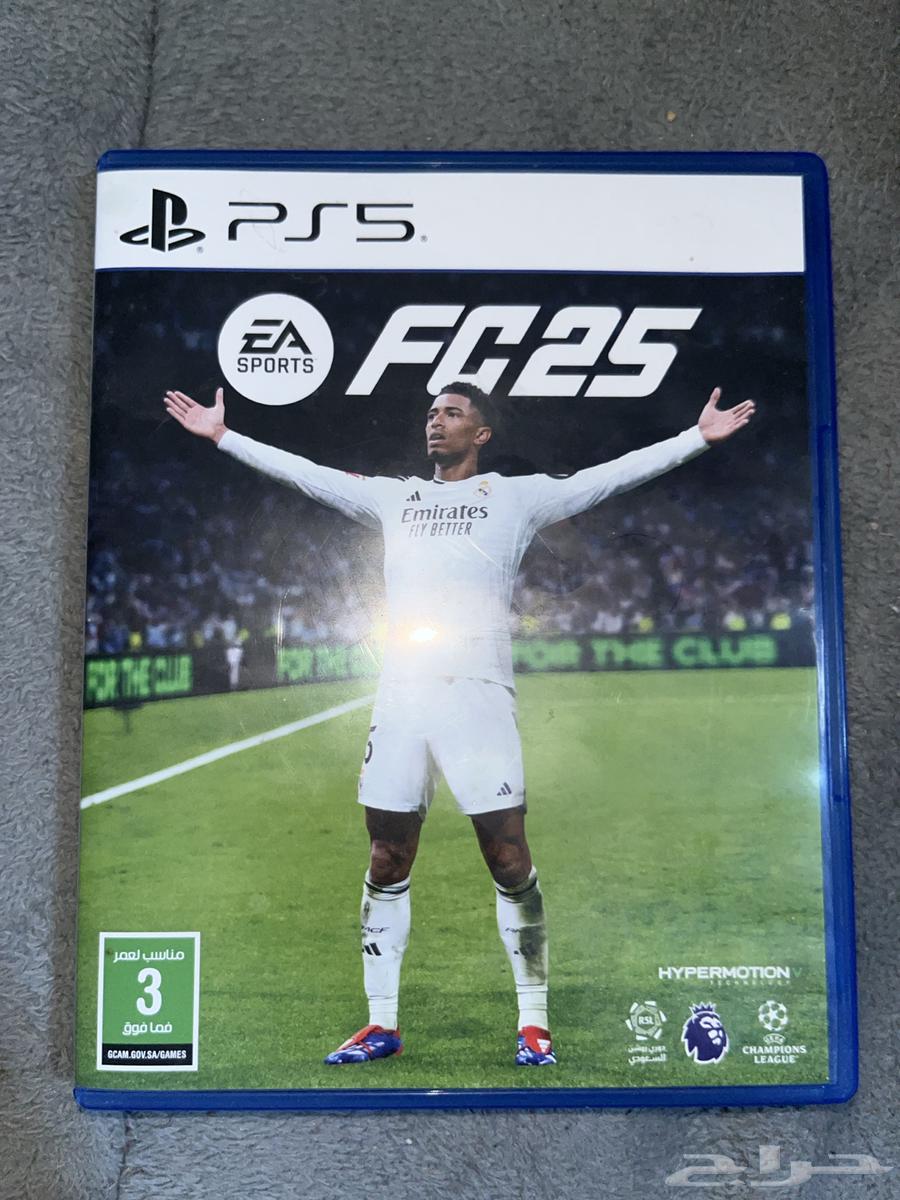 FC25 شريط فيفا 25 سوني فايف نظيف مافيه ولا خدش مع الغلاف64607607004930110