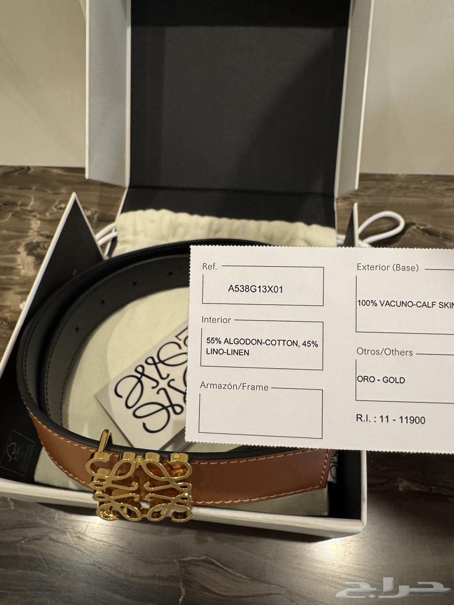 حزام جلد عجل نساء براند LOEWE اصلي استخدام مره واحده64609262153729113