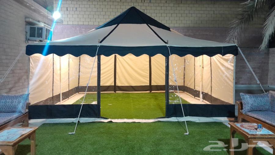 للبيع خيمه شفافه ضد الماء( مقاس 5 5 ) قماشpvc64610891810691111