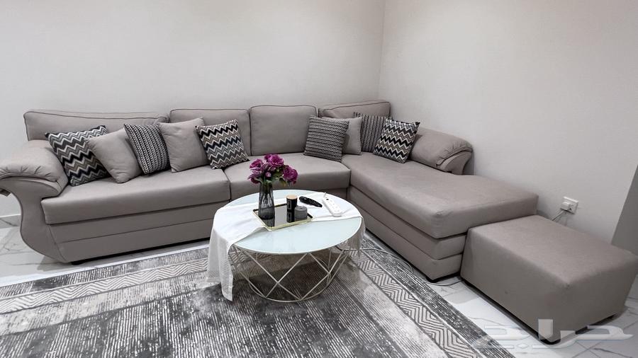 كنب نظيف حرف L لون بيج64609920692993111