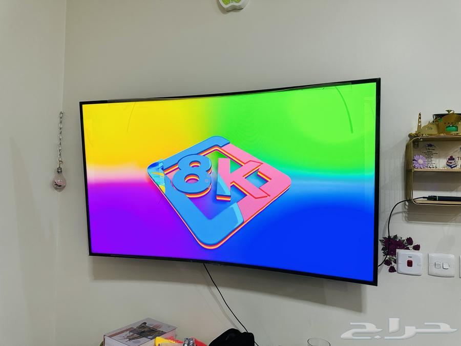 تلفزيون سامسونج 55 بوصة منحني بدقة 4K UHD ذكي. سعر 1500 ريال، نفس الجديد64609023872129111