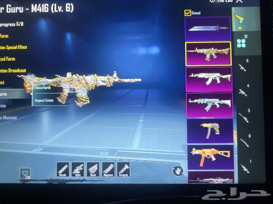 حساب ببجي لفل 72 أسلحة التطوير 21 بوجاتي و بدلة اكس64615176970497112