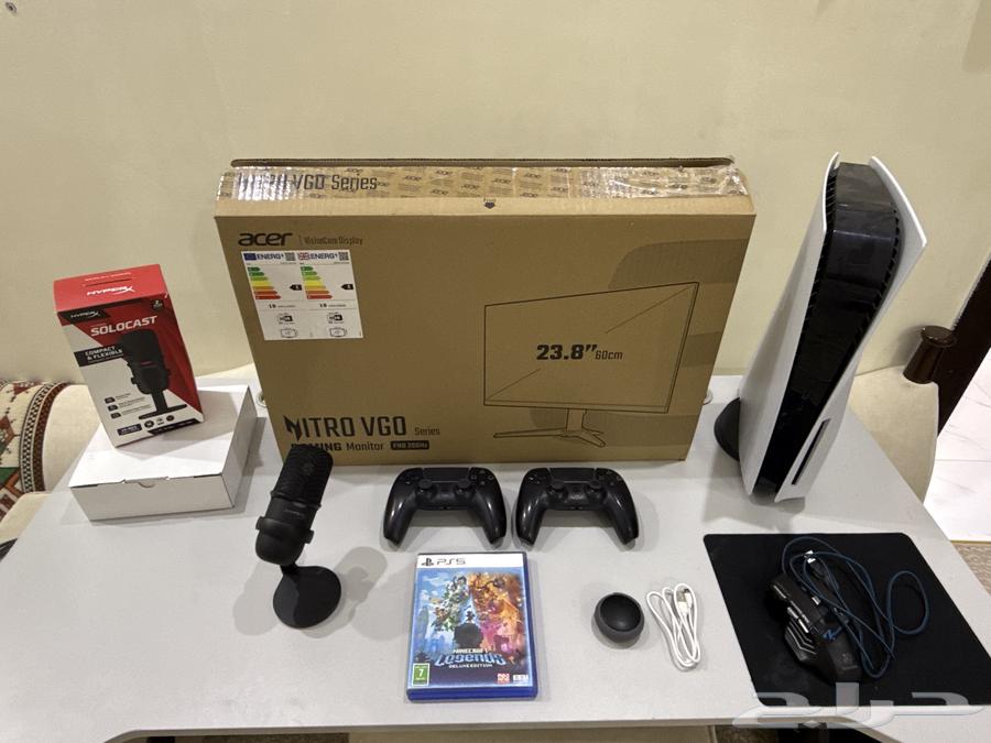 بكج قيمرز فاخر PS5 شاشة 200Hz مايك HyperX السعر (2900)64615287968514110