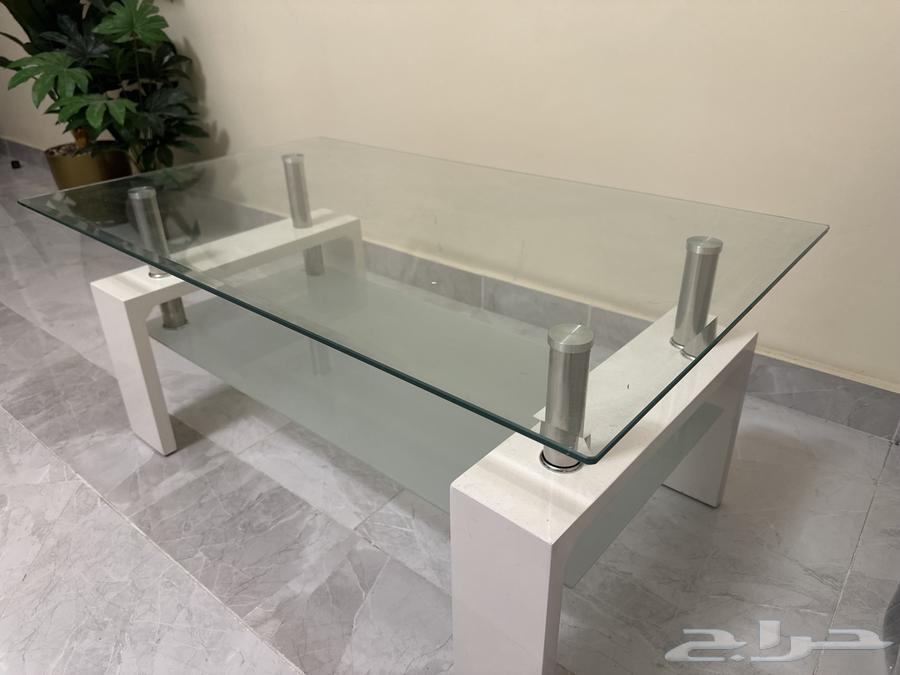 طاوله زجاج بيضاء للبيع64610992205186110
