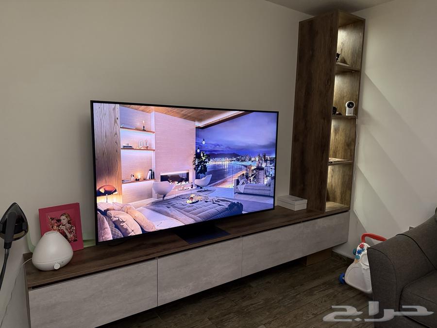 وحدة تلفزيون   طاولة تلفزيون مع اضاءة LED مدمجه64615213677699112