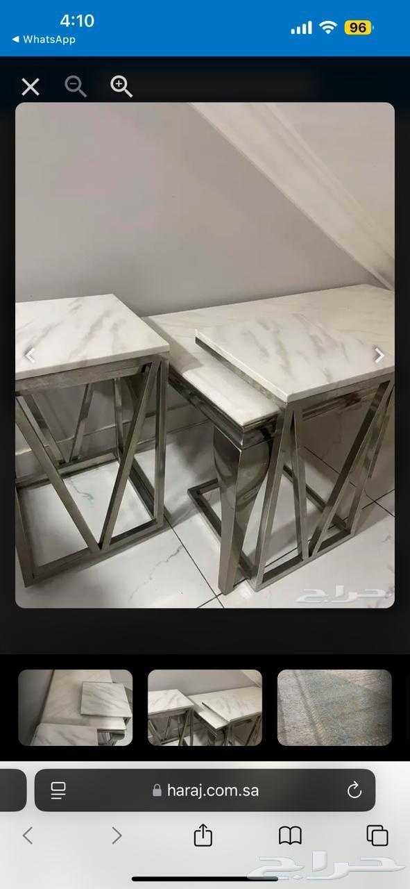 طقم كنب 4 قطع من هوم بوكس شبه جديد مع ستارة64606523554690114