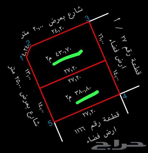 ارض مفروزة صكين بمخطط ولي العهد 564147066764162110