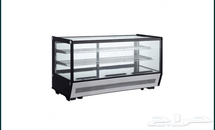ثلاجة عرض حلويات فوق الطاولة بزجاج قائم 120 سم64615682600450110