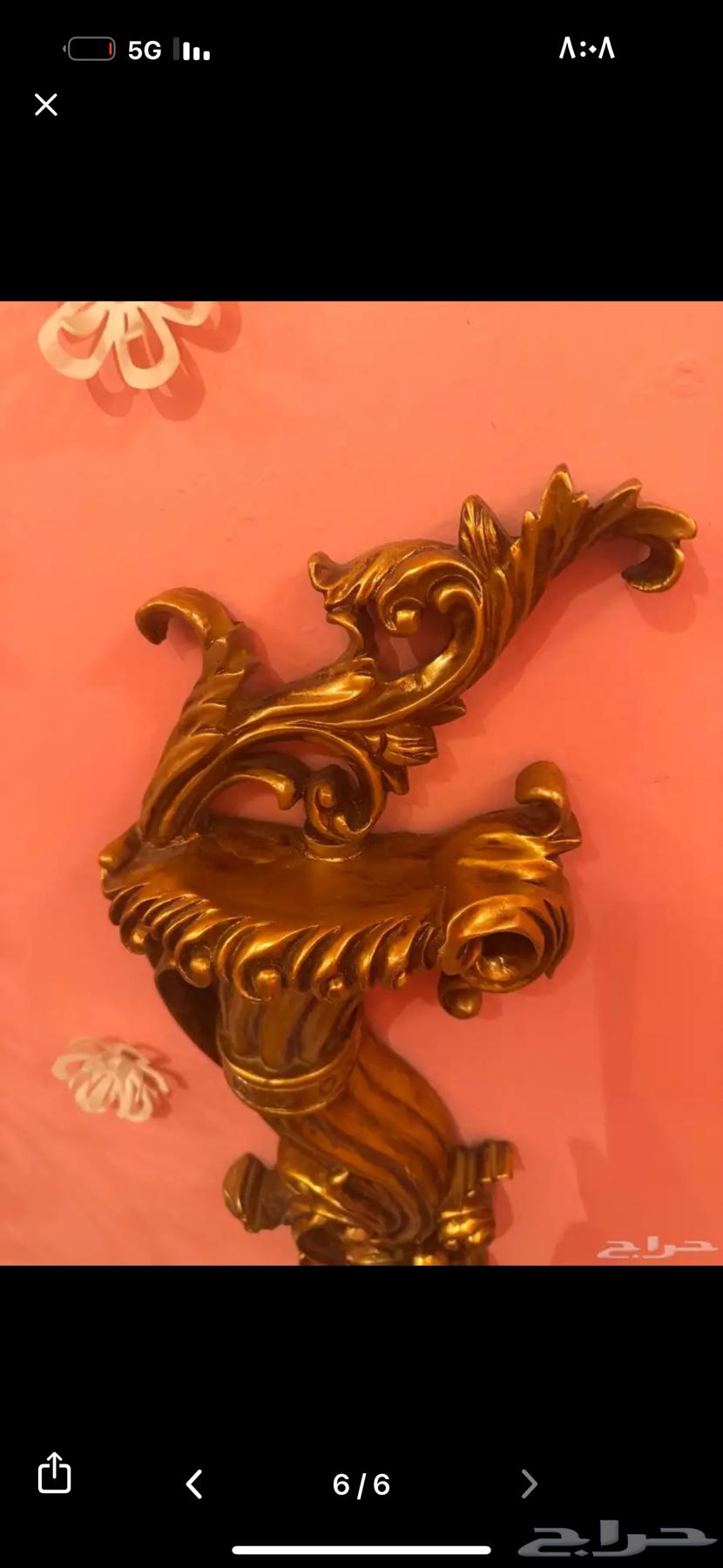 تحفه جدارية وحامل شمعدان جديد غير مستخدم64613998868867110