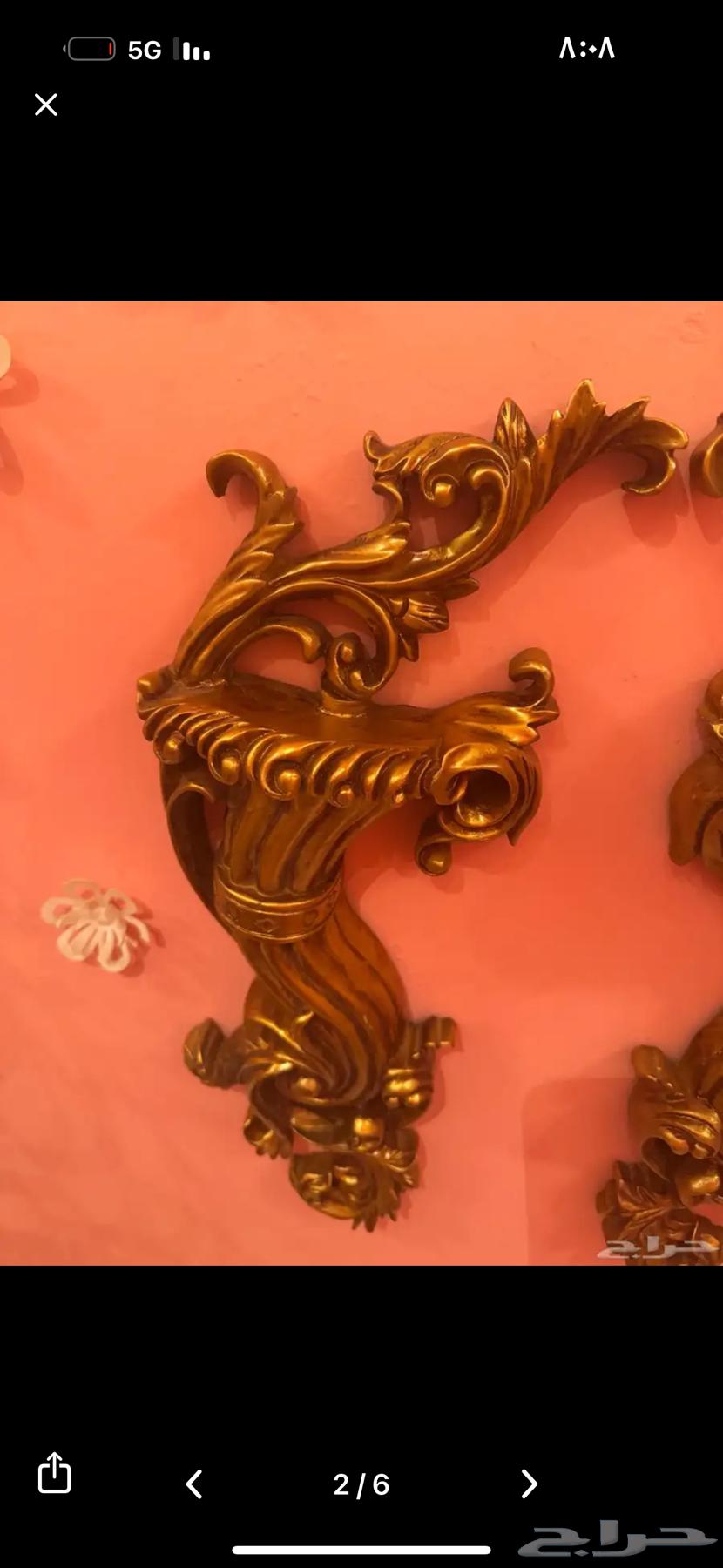 تحفه جدارية وحامل شمعدان جديد غير مستخدم64613998868867111