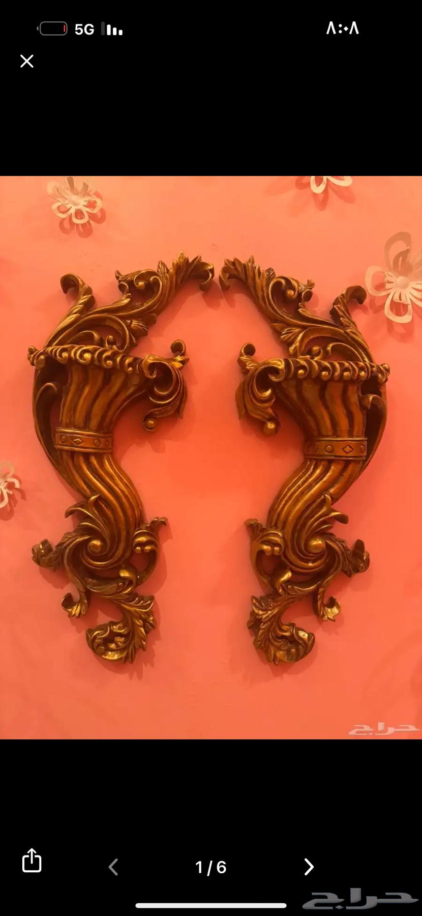 تحفه جدارية وحامل شمعدان جديد غير مستخدم64613998868867112