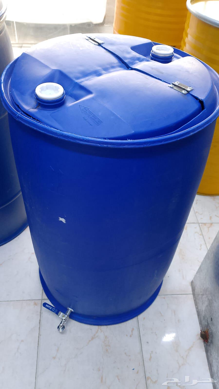 برميل ماء جديد مع غطاء بمفصلات 200لتر64611867300227110