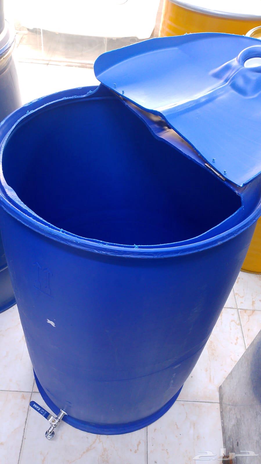 برميل ماء جديد مع غطاء بمفصلات 200لتر64611867300227111