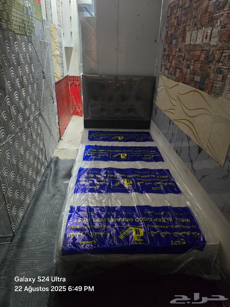 سرير خشب بكس نفر واحد قماش جلد كل الوان موجود جديد64608860569091112