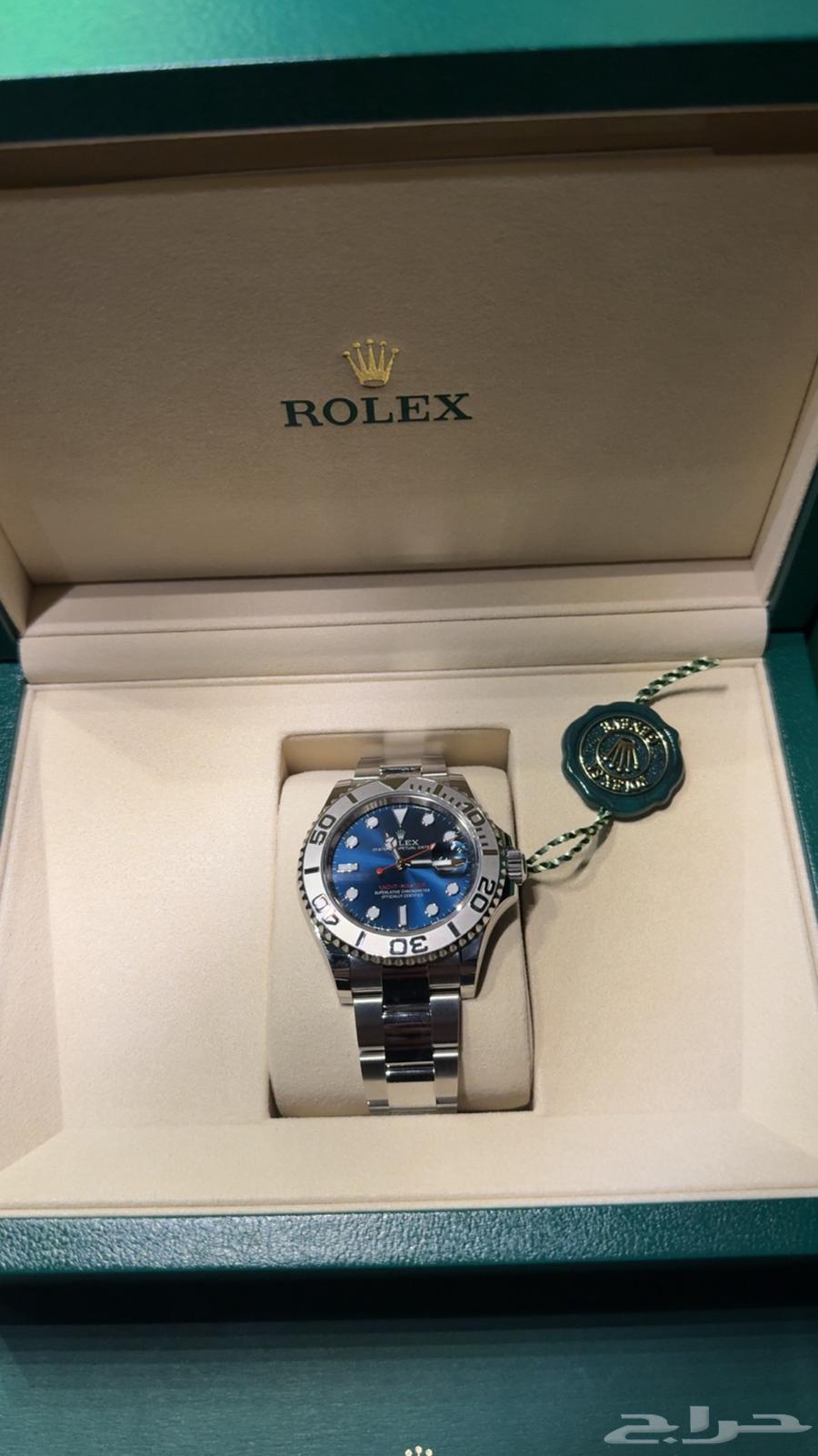 ساعة رولكس يخت ماستر مينا الازرق جديدة بكامل الملحقات64622351764867110