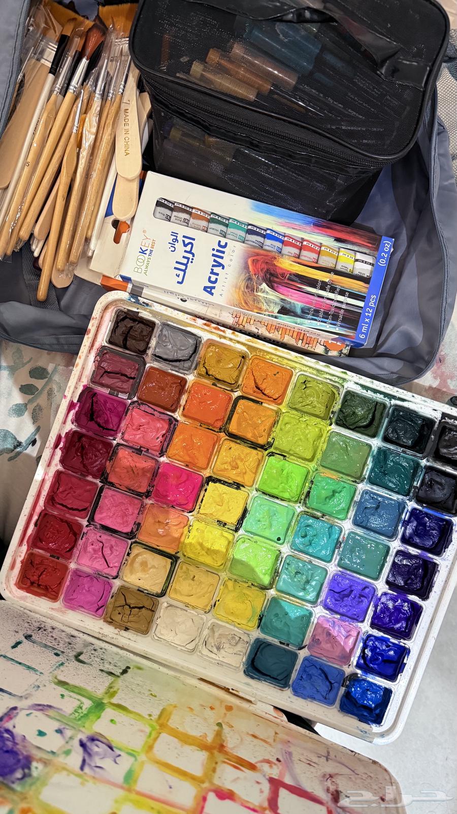 الوان مائيه رسم وادوات خاصه بها64627268900099113