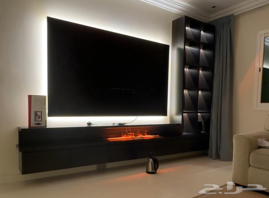 مكتبة خشب وخلفية تلفزيون للبيع64622425730307110