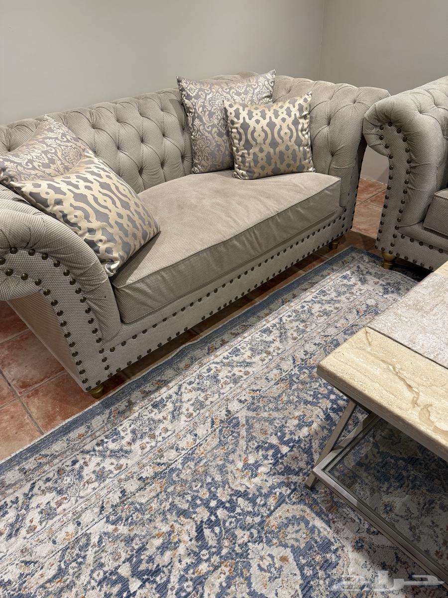 كنب شبه جديد مع طاوله رخام64621405391233113