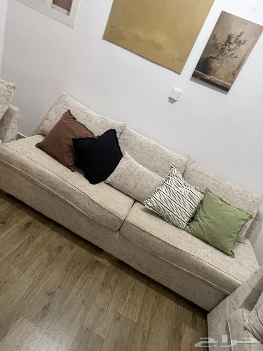 Sofa for sale – clean, excellent quality, in high demand, priced at 1400, negotiable64622029339393113