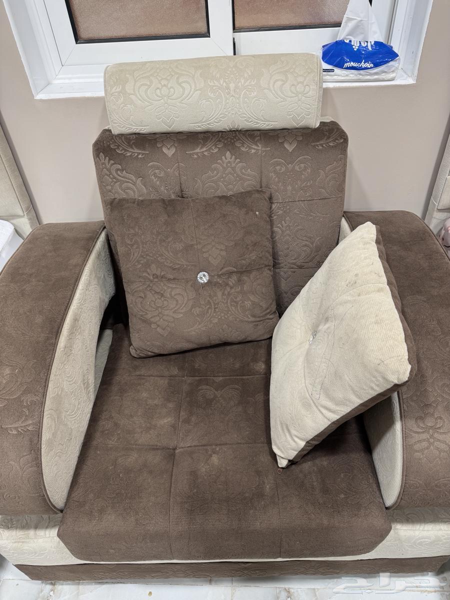 كنب لون بني 4 قطع64620230211201111