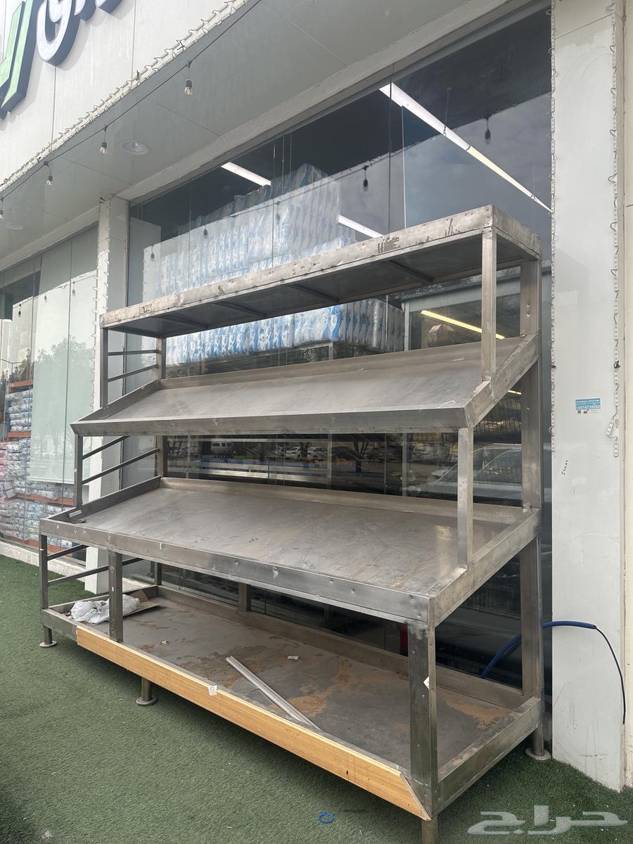 طاوله خضار كبيره ثلاث ادوار ستيل نضيفه وجديده64622041816195113