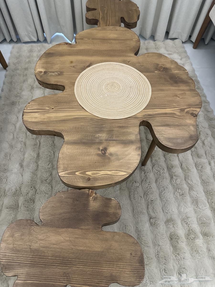 طاولة خشبية مع 4 طاولات خدمة64620129761155110