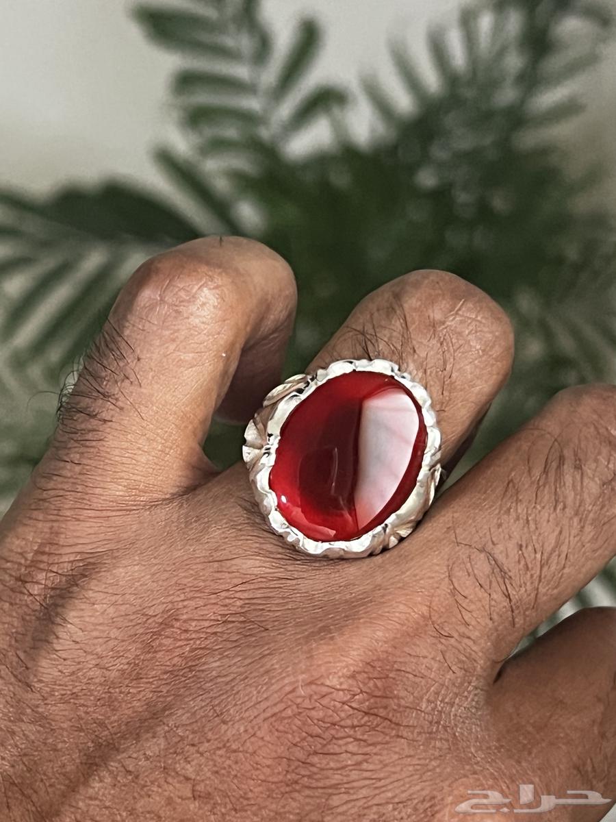 خاتم عقيق احمر رماني ( تم البيع )64622874748929113