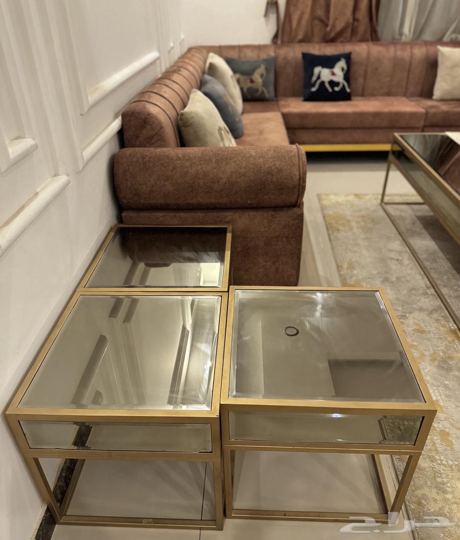 For Sale: Nearly New Sofa with Curtain, Center Table, and Side Tables64622774978947113