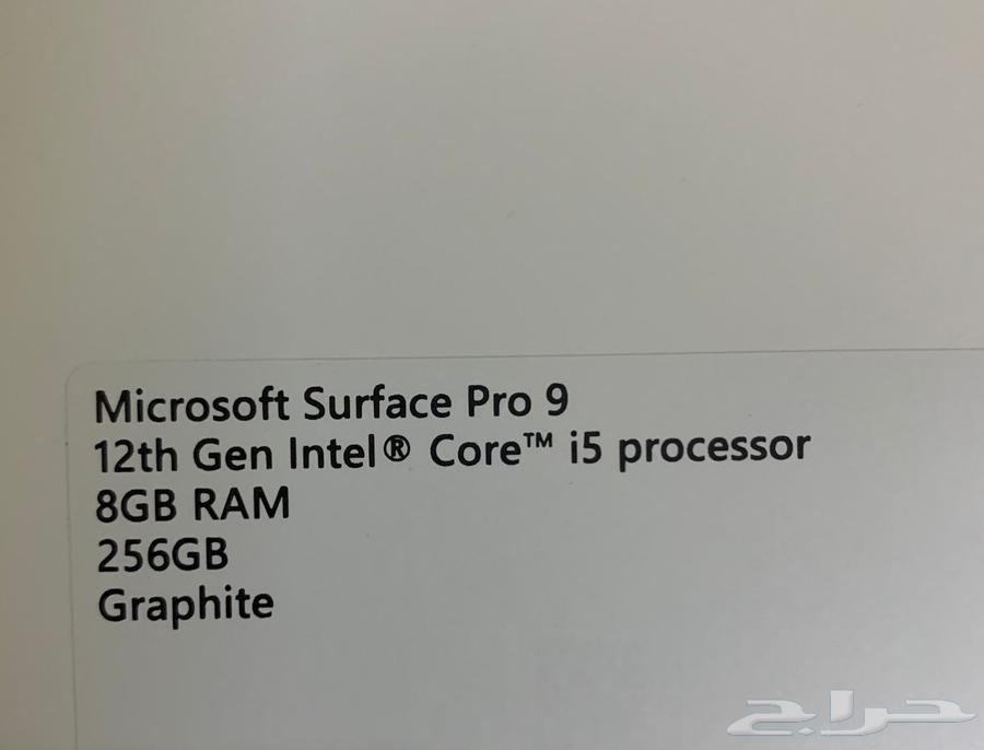 مايكروسوفت سيرفيس برو 9 معالج كور i5 رام 8 جيجا 256 جيجا64624144280193111