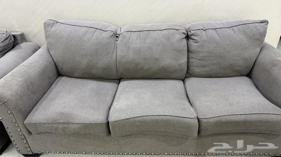 Living Room Sofa Set, 4 Pieces, Gray Color, Reupholsterable, Negotiable64624021883522111