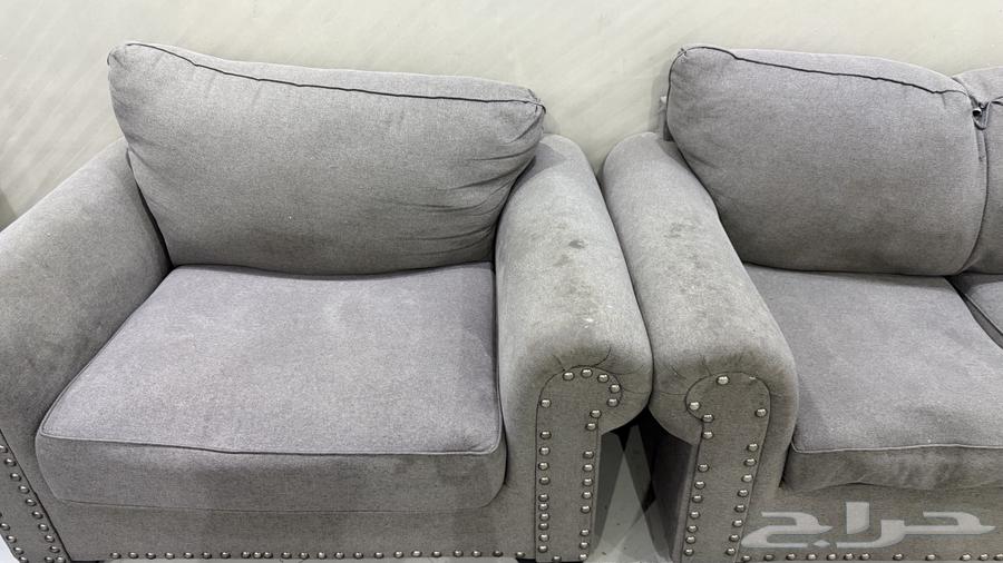 Living Room Sofa Set, 4 Pieces, Gray Color, Reupholsterable, Negotiable64624021883522110