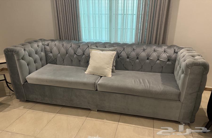 كنب موديرن ثلاث قطع لون بحري ( تيفاني )64622512919041112