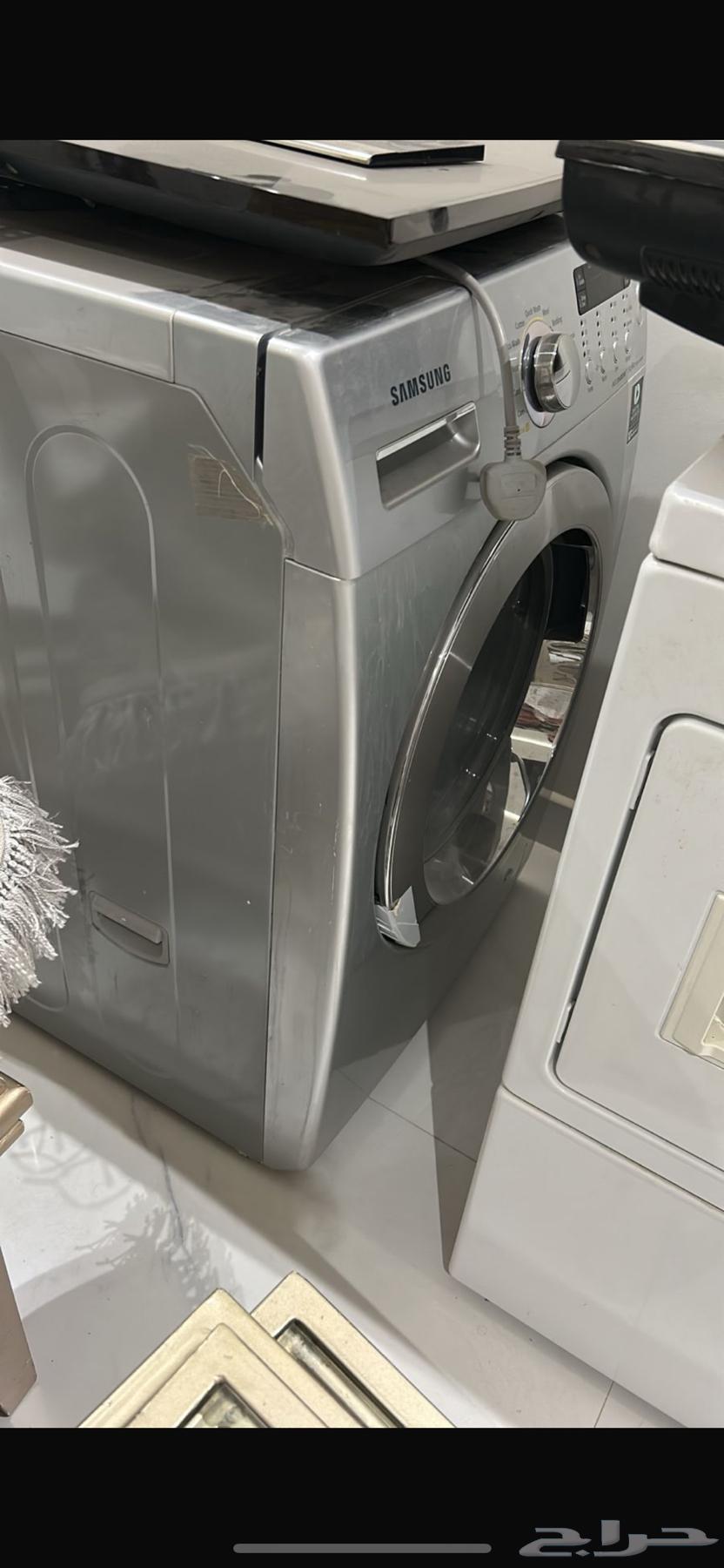 غسالة ملابس اتوماتيك سامسونج ومجفف ملابس حراري امريكي وفري64619729973890111