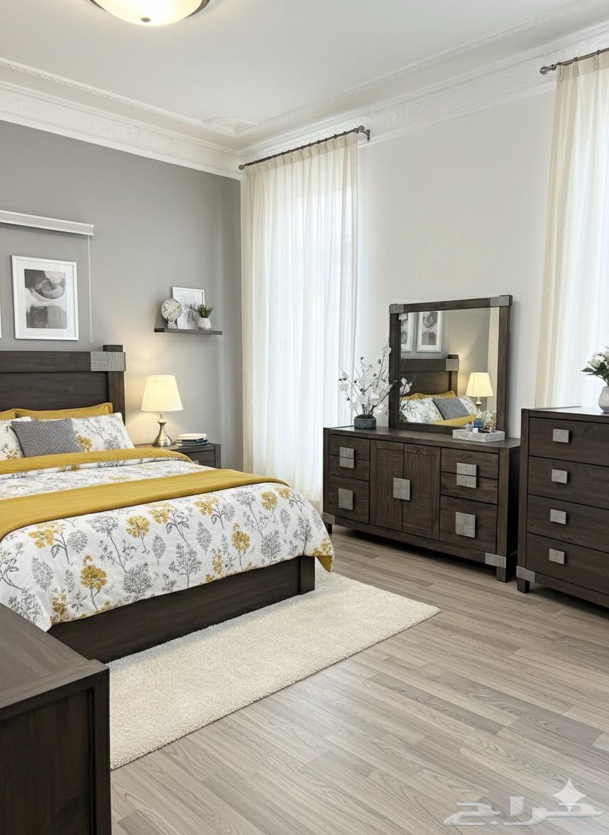 غرفة نوم من هوم سنتر مع مرتبة من باك كير64622462980738110