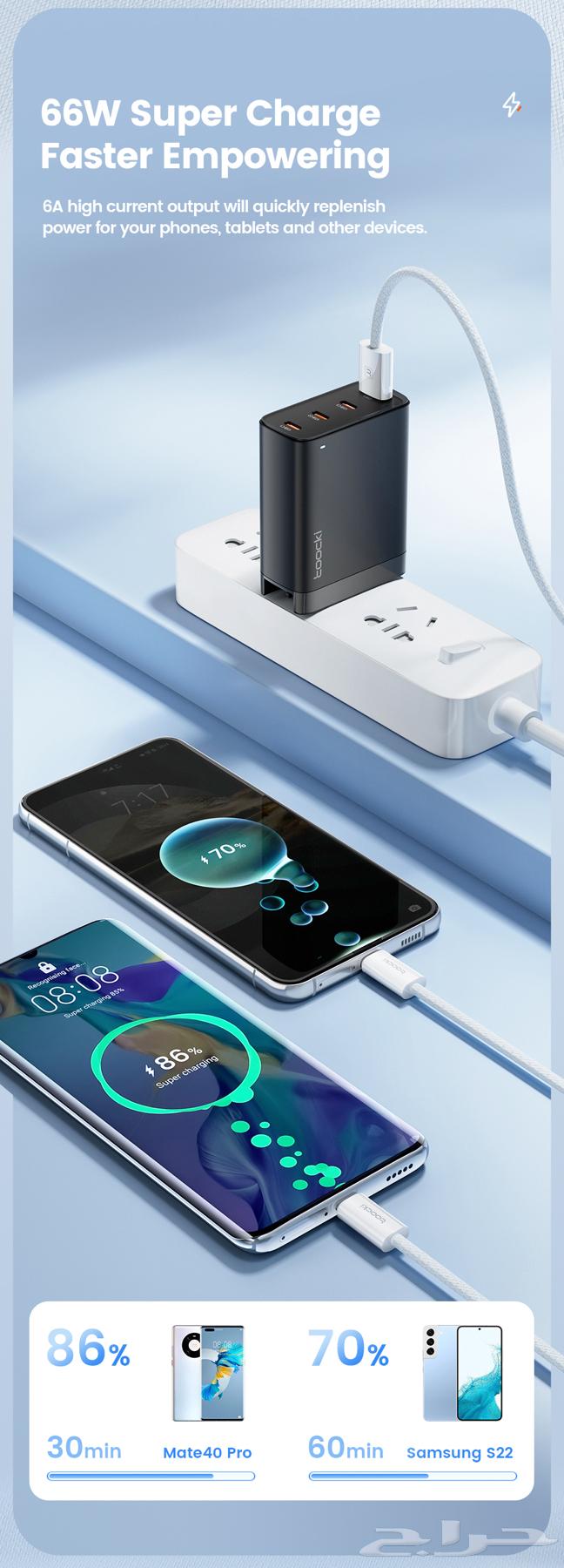 كابل Toocki QC 66W   شحن سريع بجودة عالية64610967234946114