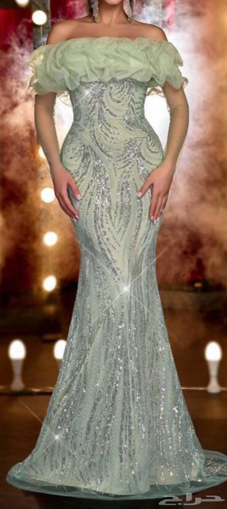 فستان بني باكمام64635159862403111