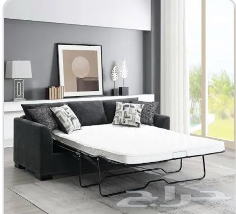 كنبة ثلاثيه فيها تخزين وسرير ثنائي64639392412545113