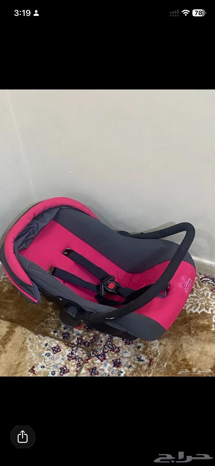 كرسي سيارة تركي lavendo للأطفال من عمر يوم الي سنتين64641714000130112