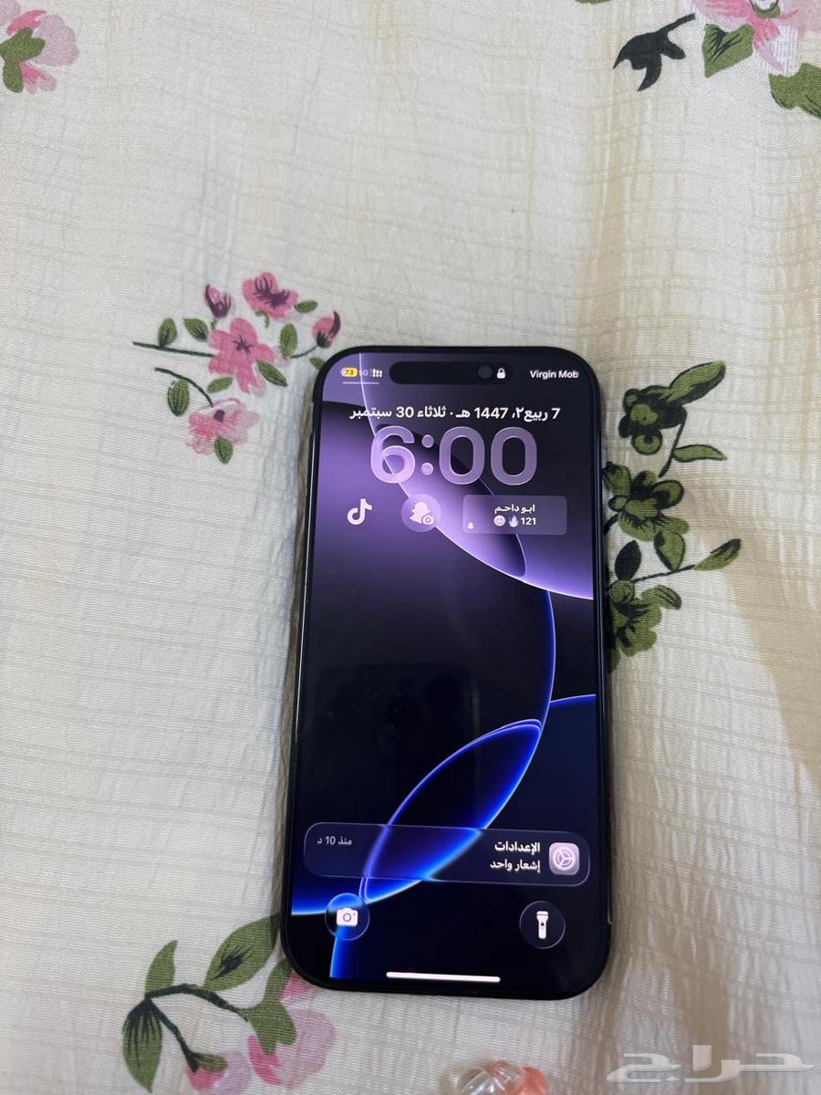 ايفوان 16 برو الجوال بدون كسور وبدون خدش مرهه آخر الجديد64597838581377113