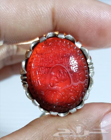 A carved Yemeni cornelian red agate ring63301280228866111